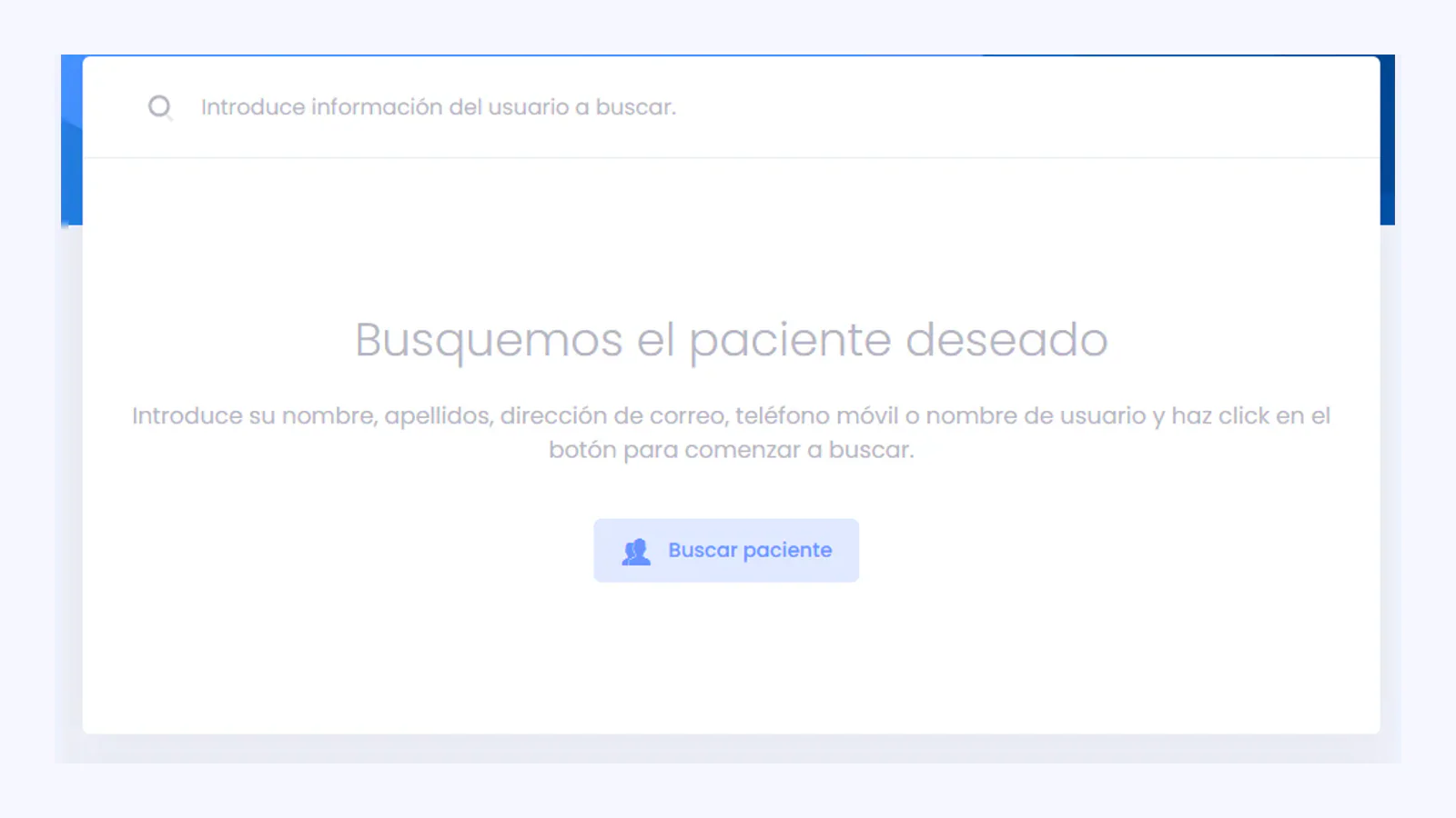 Buscador real de pacientes del CRM de Nutrivazquez sin mostrar ningún dato personal